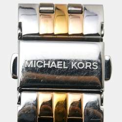 Michael Kors Silver Three-Tone Stainless Steel Lexington MK5735 Women's Wristwatch 38 mm
