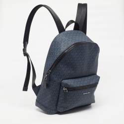 Pre Owned حقيبة ظهر مايكل مايكل كورس كوبر كبيرة كحلي توقيع قماش مغطى