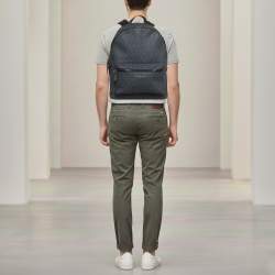 Pre Owned حقيبة ظهر مايكل مايكل كورس كوبر كبيرة كحلي توقيع قماش مغطى