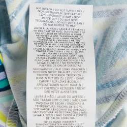 Pre Owned Missoni Blue/White Zig Zag Print Cotton Crew Neck T-Shirt XXL