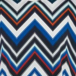 Pre Owned Missoni Multicolor Chevron Print Cotton Crew Neck T-Shirt L