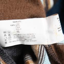 Missoni Sport Multicolor Patterned Wool Knit V-Neck Sweater L