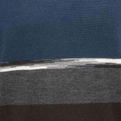 Missoni Sport Multicolor Patterned Wool Knit V-Neck Sweater L
