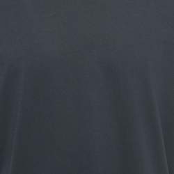 Pre Owned Missoni Navy Blue Zig Zag Detail Cotton T-Shirt S
