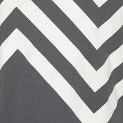 Pre Owned Missoni Grey/White Zig Zag Print Jersey T-Shirt M