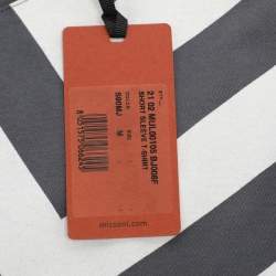 Pre Owned Missoni Grey/White Zig Zag Print Jersey T-Shirt M