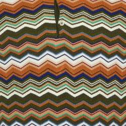 مملوكة مسبقًا تي شيرت بولو ميزوني تريكو شيفرون أخضر زيتي مقاس وسط