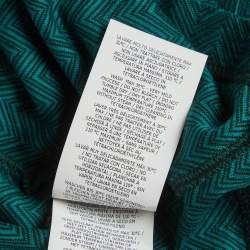 Pre Owned Missoni Green Chevron Jacquard Knit Crewneck T-Shirt L