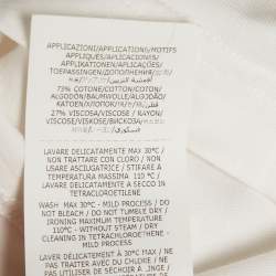 مملوكة مسبقًا Missoni White Zig Zag Patched Jersey Crewneck Pocket T-Shirt L