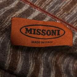 Pre Owned Missoni Brown Wool Two Button Jacket L