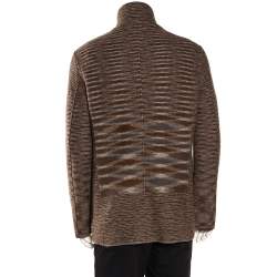 Pre Owned Missoni Brown Wool Two Button Jacket L