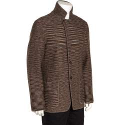 Pre Owned Missoni Brown Wool Two Button Jacket L