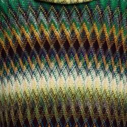 Pre Owned Missoni Multicolor Cotton & Wool Blend Hooded Sweater L