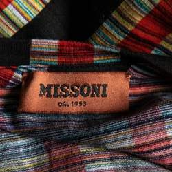 Pre Owned Missoni Multicolor Printed Cotton Crew Neck Short Sleeve T-Shirt M