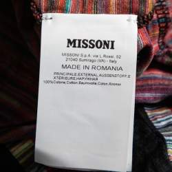 Pre Owned Missoni Multicolor Printed Cotton Crew Neck Short Sleeve T-Shirt M