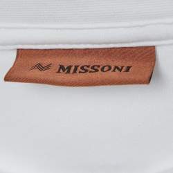 Pre Owned Missoni White Cotton Graphic T-Shirt M