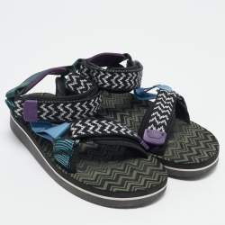Pre Owned Missoni X Suicoke Multicolor Canvas Depa Flat Sandals Size 39