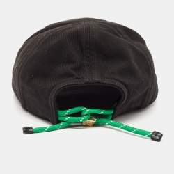 Miu Miu Black Logo Embroidered Denim Baseball Cap M