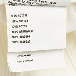 مملوكة مسبقًا Miu Miu White Logo Embroidered Cotton Baseball Cap M