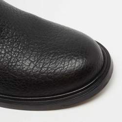Miu Miu Black Leather Harness Moto Boots Size 40