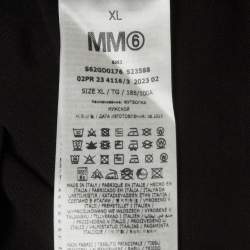 مملوكة مسبقًا MM6 Maison Margiela Black Logo Graphic Jersey T-Shirt XL   
