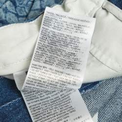 Pre Owned MM6 Maison Margiela Blue Snake Print Denim Jeans M/Waist 33" 