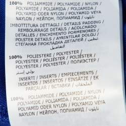 Pre Owned Moncler Grenoble Blue Nylon & Fleece Zip Up Cardigan S