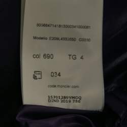 Pre Owned Moncler x Palm Angels Purple/Black Coated Cotton Puffer Vest L