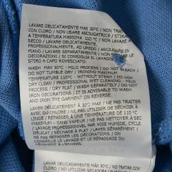 Moncler Blue Cotton Pique Polo T-Shirt XXL