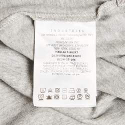 Moncler Grey Cotton Logo Applique Crew Neck L