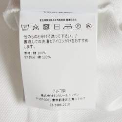 Pre Owned Moncler White Cotton Pique Short Sleeve Polo T-Shirt M