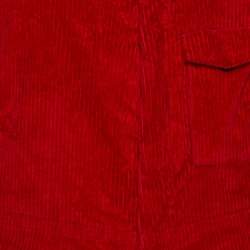 Moncler Grenoble Red Corduroy Straight Fit Overalls S