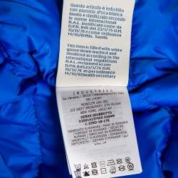Moncler Dark Blue Down Synthetic Derva Hooded Zip Front Jacket XXL