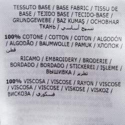 Pre Owned Moncler White Cotton Pique Logo Embroidered Polo T-Shirt S