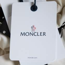 Pre Owned Moncler Cream Cotton Studded Logo Crew Neck T-Shirt XL