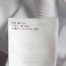 Moncler White Typography Print Cotton Crew Neck T-Shirt L