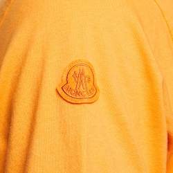 Pre Owned Moncler Genius Orange 1952 Sand Board Print Cotton T-Shirt L