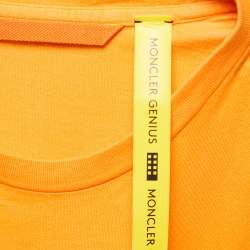 Pre Owned Moncler Genius Orange 1952 Sand Board Print Cotton T-Shirt L