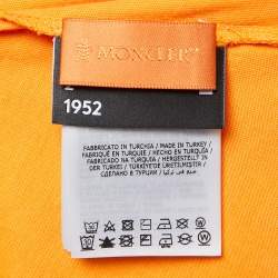 Pre Owned Moncler Genius Orange 1952 Sand Board Print Cotton T-Shirt L