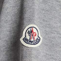 Pre Owned Moncler Grey Cotton Pique Polo T-Shirt XXL