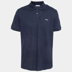 Moncler Navy Blue Embroidered Cotton Short Sleeve Polo T-Shirt XXL