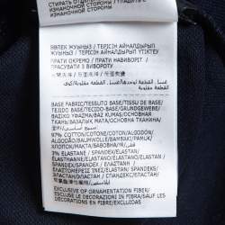 Moncler Navy Blue Embroidered Cotton Short Sleeve Polo T-Shirt XXL