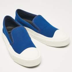 Moncler Blue Denim Petit Leave No Trace Slip On Sneakers Size 45