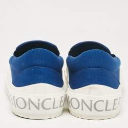 Moncler Blue Denim Petit Leave No Trace Slip On Sneakers Size 45