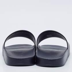Moncler Navy Blue Rubber Basile Pool Slides Size 41