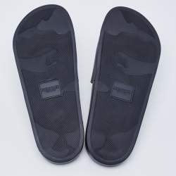 Moncler Navy Blue Rubber Basile Pool Slides Size 41