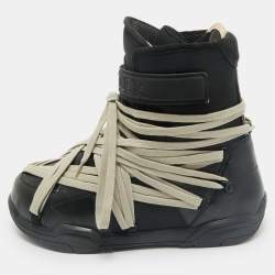 Moncler x Rick Owens Black Leather Amber Snow Boots Size 43