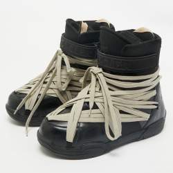 Moncler x Rick Owens Black Leather Amber Snow Boots Size 43