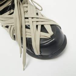 Moncler x Rick Owens Black Leather Amber Snow Boots Size 43