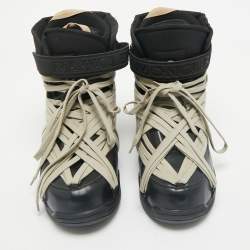 Moncler x Rick Owens Black Leather Amber Snow Boots Size 43